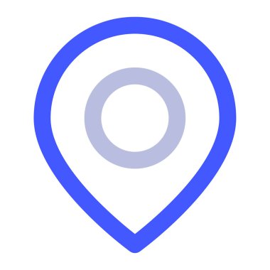 konum simgesi, beyaz arkaplan üzerinde basit vektör illüstrasyonu