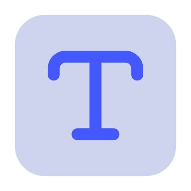 Metin Simgesi, Beyaz Arkaplanda Basit Vektör İllüstrasyonu