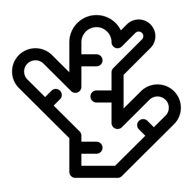 Ginger Simgesi, Beyaz Arkaplanda Basit Vektör İllüstrasyonu