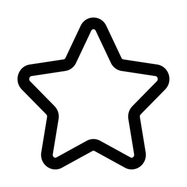 yıldız simgesi, beyaz arkaplanda basit vektör çizimi 