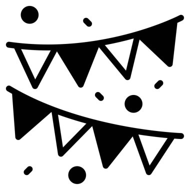 Festival Simgesi, Beyaz Arkaplanda Basit Vektör Resimleri