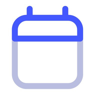 Takvim simgesi, beyaz arkaplanda basit vektör illüstrasyonu