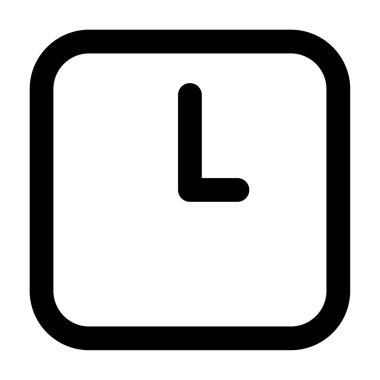 Saat Simgesi, Beyaz Arkaplanda Basit Vektör İllüstrasyonu