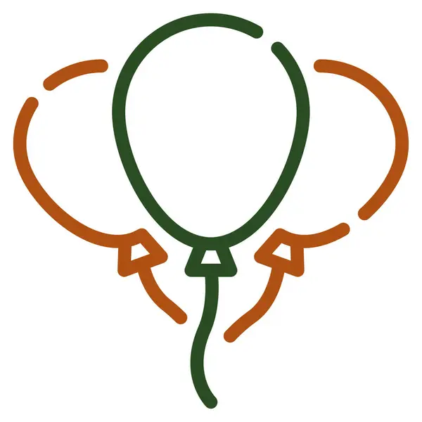 Balon Simgesi, Beyaz Arkaplanda Basit Vektör İllüstrasyonu