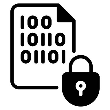 şifreleme simgesi, vektör illüstrasyonu basit tasarım