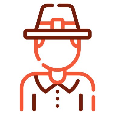 Pilgrims simgesi, vektör illüstrasyonu basit tasarım