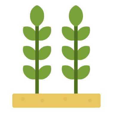 Rice Alanı simgesi, vektör illüstrasyonu basit tasarım