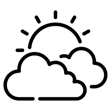 Bulut Gökyüzü simgesi, vektör illüstrasyonu basit tasarım