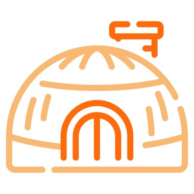 wigwam simgesi, vektör illüstrasyonu basit tasarım