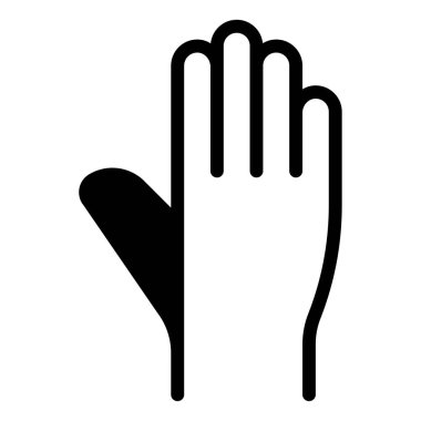 Yükseltilmiş el simgesi, vektör illüstrasyonu basit tasarım