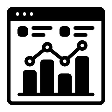 Analytics icon, vector illustration simple design