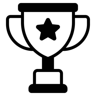 Kupa simgesi, vektör illüstrasyonu basit tasarım