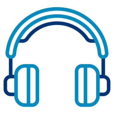 kulaklık simgesi, vektör illüstrasyonu basit tasarım