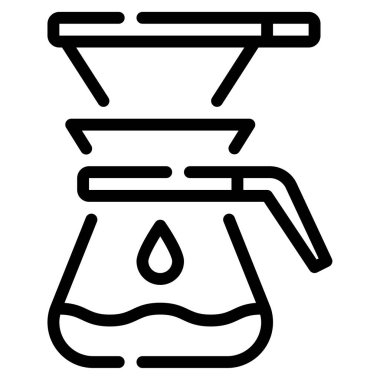 Kahve Filtresi simgesi, vektör illüstrasyonu basit tasarım