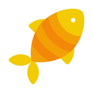 balık simgesi, vektör illüstrasyonu basit tasarım