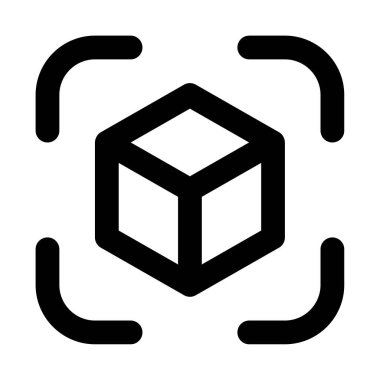 Artırılmış Gerçeklik Simgesi, vektör illüstrasyonu basit tasarım