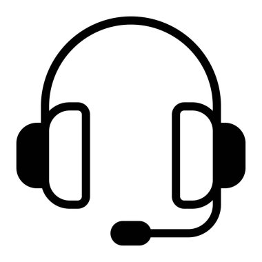 kulaklık simgesi, vektör illüstrasyonu basit tasarım