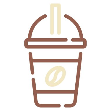 Paket servis kupası simgesi, vektör illüstrasyonu basit tasarım