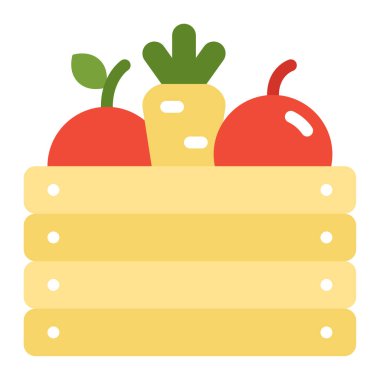 Organik Üretim simgesi, vektör illüstrasyonu basit tasarım