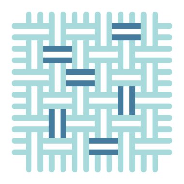 Tenun simgesi, vektör illüstrasyonu basit tasarım