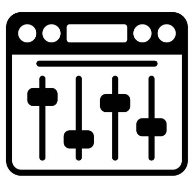 Karıştırıcı simgesi, vektör illüstrasyonu basit tasarım