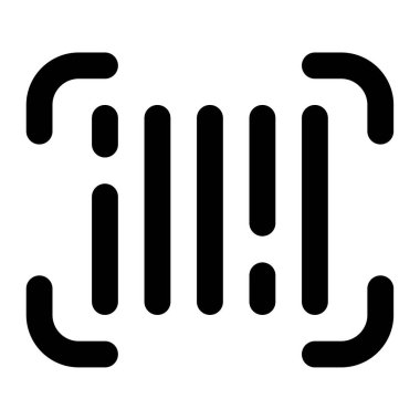 barkod simgesi, vektör illüstrasyonu basit tasarım