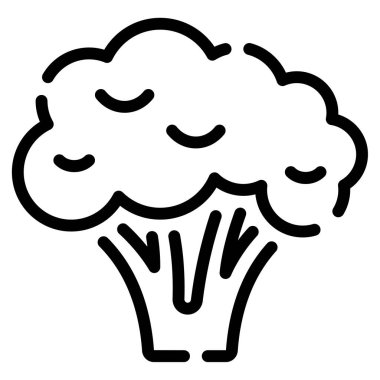 brokoli simgesi, vektör illüstrasyonu basit tasarım