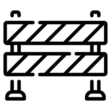 bariyer simgesi, vektör illüstrasyonu basit tasarım