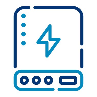 Power Bank simgesi, vektör illüstrasyonu basit tasarım