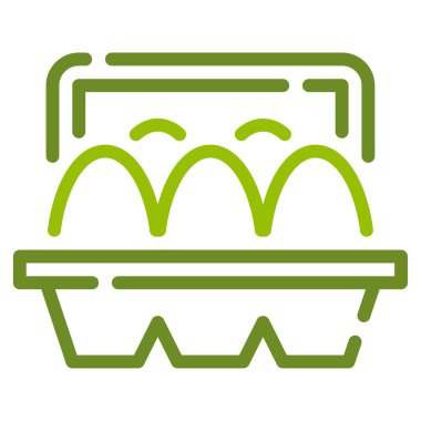 Yumurta Karton simgesi, vektör illüstrasyonu basit tasarım