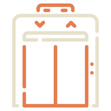 Asansör simgesi, vektör illüstrasyonu basit tasarım