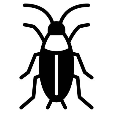 Hamamböceği simgesi, vektör illüstrasyonu basit tasarım