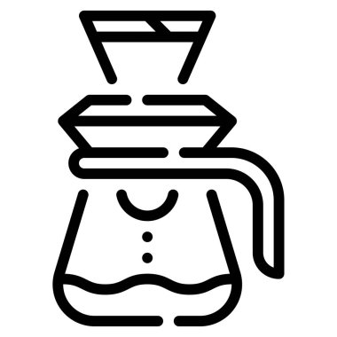 Damla Kahve simgesi, vektör illüstrasyonu basit tasarım 