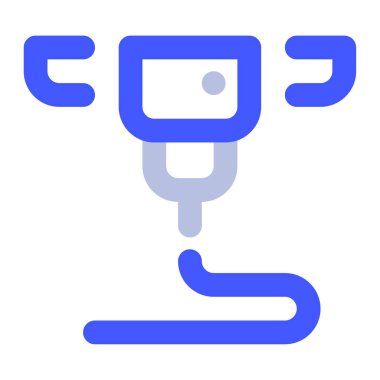 3B Yazıcı simgesi, vektör illüstrasyonu basit tasarım