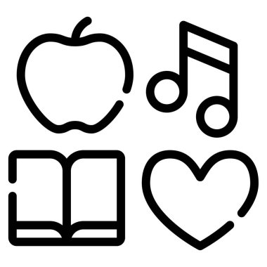 Sağlıklı alışkanlık simgesi, vektör illüstrasyonu basit tasarım