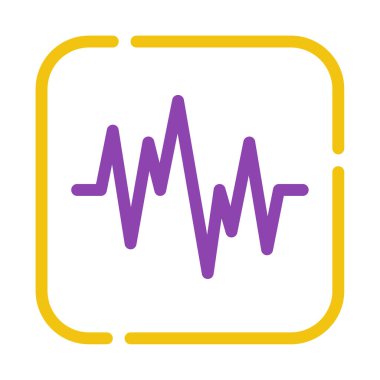 Ses Spektrumu simgesi, vektör illüstrasyonu basit tasarım