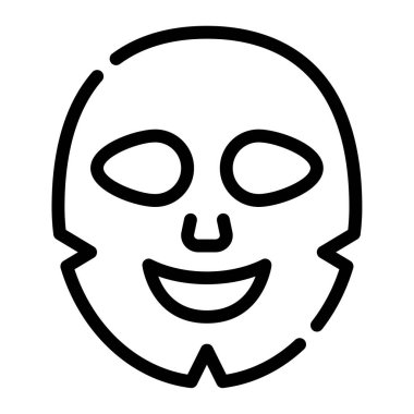 yüz maskesi simgesi, vektör illüstrasyonu basit tasarım