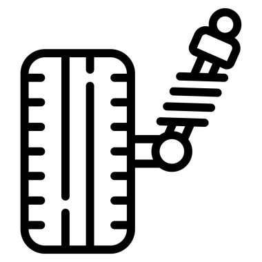 Askıya alma simgesi, vektör illüstrasyonu basit tasarım