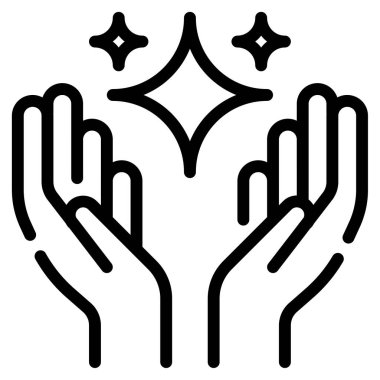 Kutsama simgesi, vektör illüstrasyonu basit tasarım