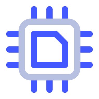 çip simgesi, vektör illüstrasyonu basit tasarım