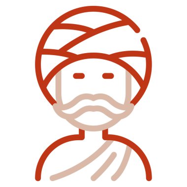 Guru simgesi, vektör illüstrasyonu basit tasarım