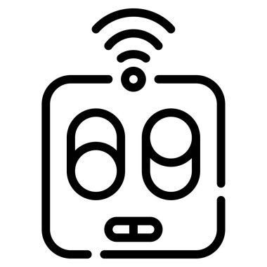 Akıllı Anahtar Simgesi, vektör illüstrasyonu basit tasarım