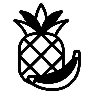 Tropikal Meyve simgesi, vektör illüstrasyonu basit tasarım