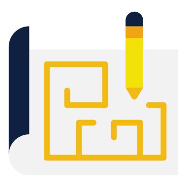 Şablon simgesi, vektör illüstrasyonu basit tasarım