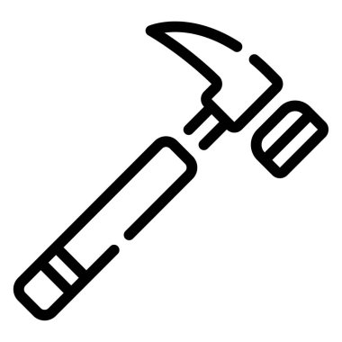 Yapı çekiç simgesi, basit biçim 