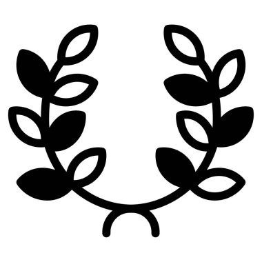 Laurel simgesi, vektör illüstrasyonu basit tasarım