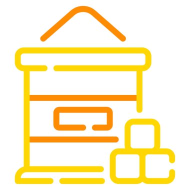 Palm Sugar simgesi, vektör illüstrasyonu basit tasarım