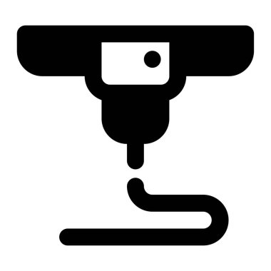 3B Yazıcı simgesi, vektör illüstrasyonu basit tasarım