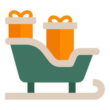 Kızak simgesi, vektör illüstrasyonu basit tasarım