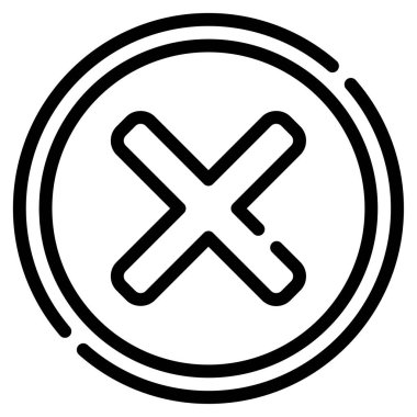 Kapatılmış simge, vektör illüstrasyonu basit tasarım